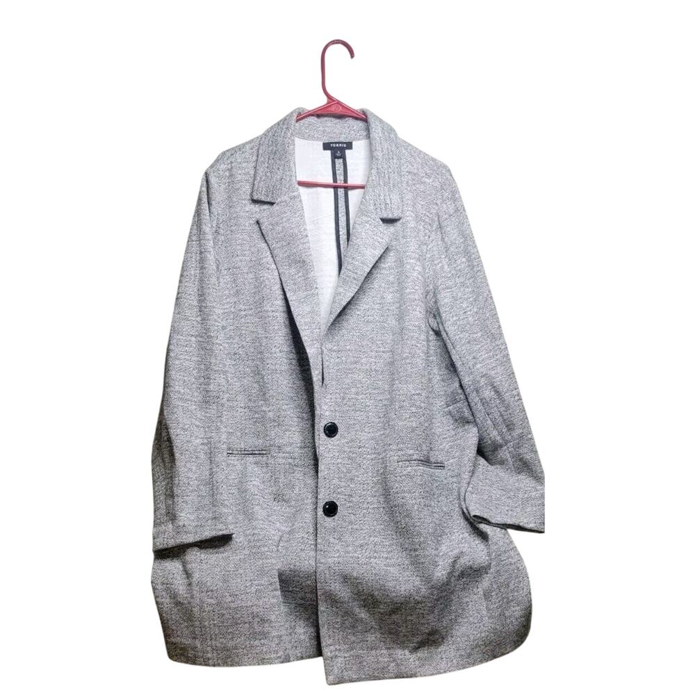 Torrid Women Studio Double Knit Boyfriend Blazer Jacket Size 4 4X VGUC